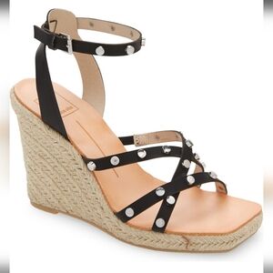 NWT Dolce Vita Maxton / Mikah Wedge Espadrille Studded Sandals